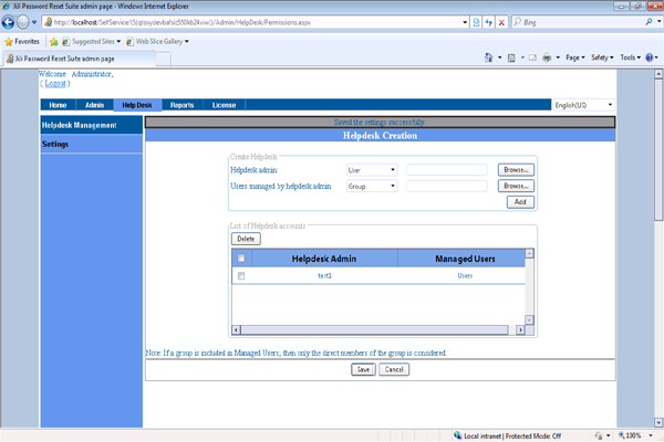 Active Directory Help Desk